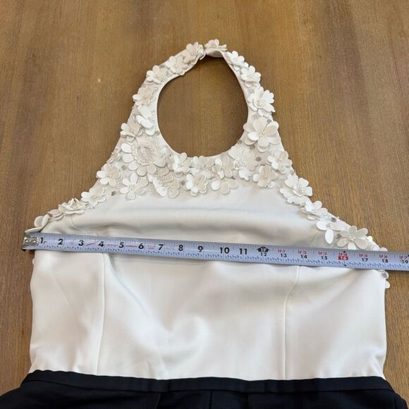 Sachin & Babi Dominique Gown Women's  Size 14 Floral Applique Pleated‎ A-Line - Picture 5 of 10